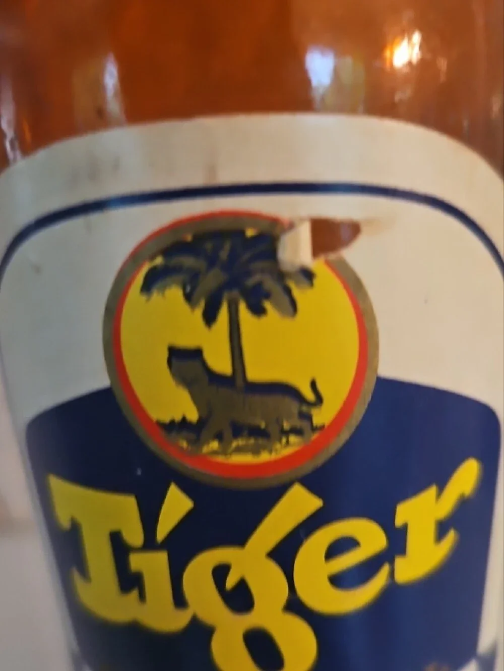 Tiger Lager Beer Bottle brought back from Singapore in 1972
